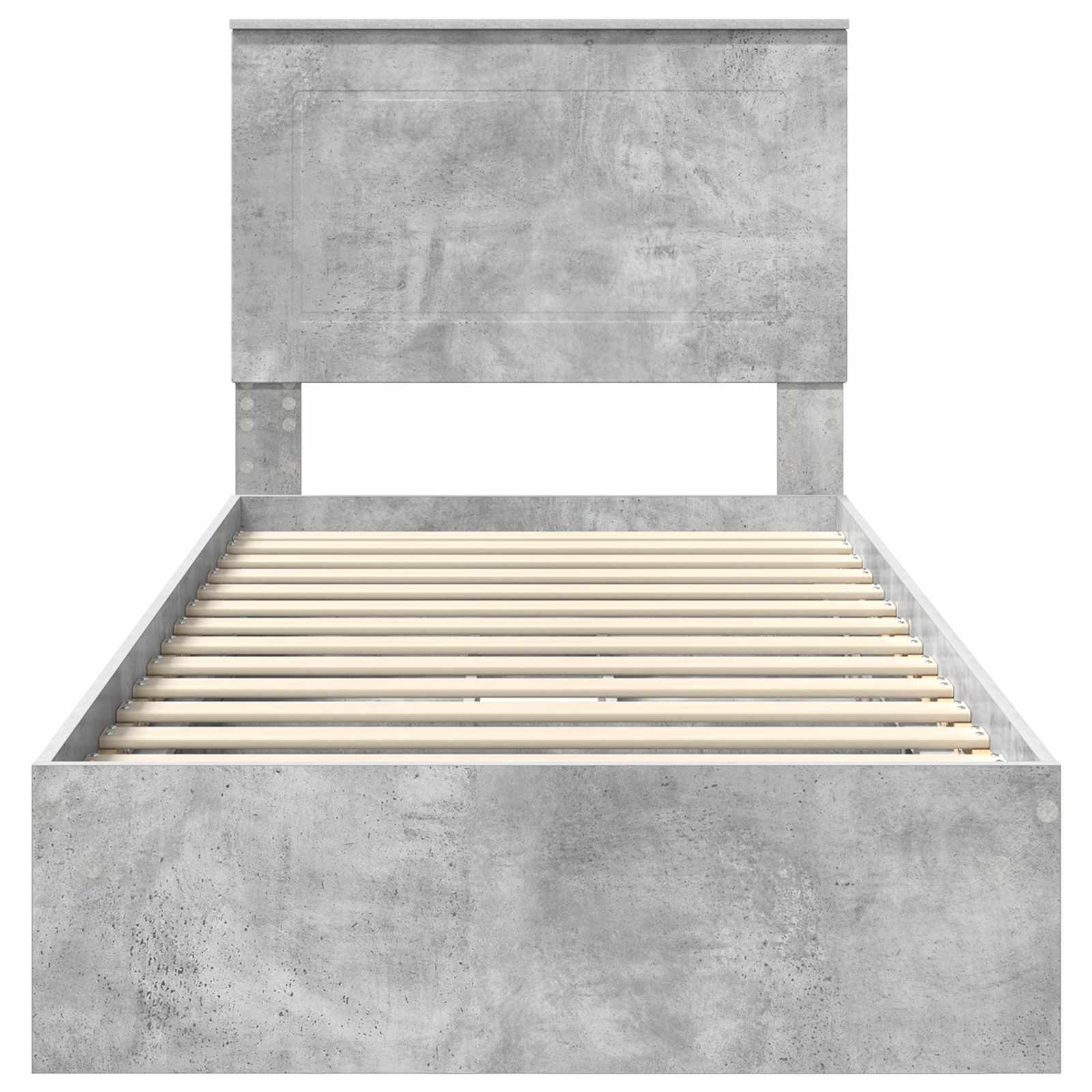 Bedframe met lade Beton Grijs 90 x 190 cm Bewerkt hout