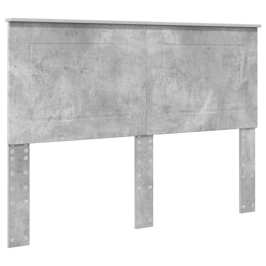 Bedframe met hoofdeinde Beton Grijs 160 x 200 cm Bewerkt hout