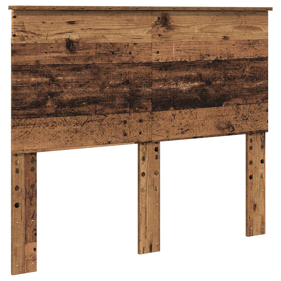 Bedframe met hoofdeinde Oudhout 120 x 190 cm Bewerkt hout