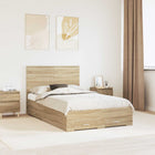Bed Frame with Headboard Sonoma Oak 120 x 200 cm Engineered Wood