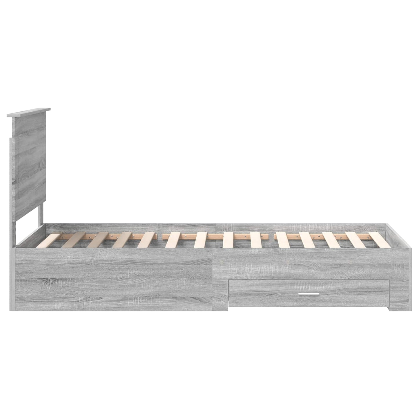 Bedframe met hoofdeinde Grijs Sonoma 100 x 200 cm Bewerkt hout
