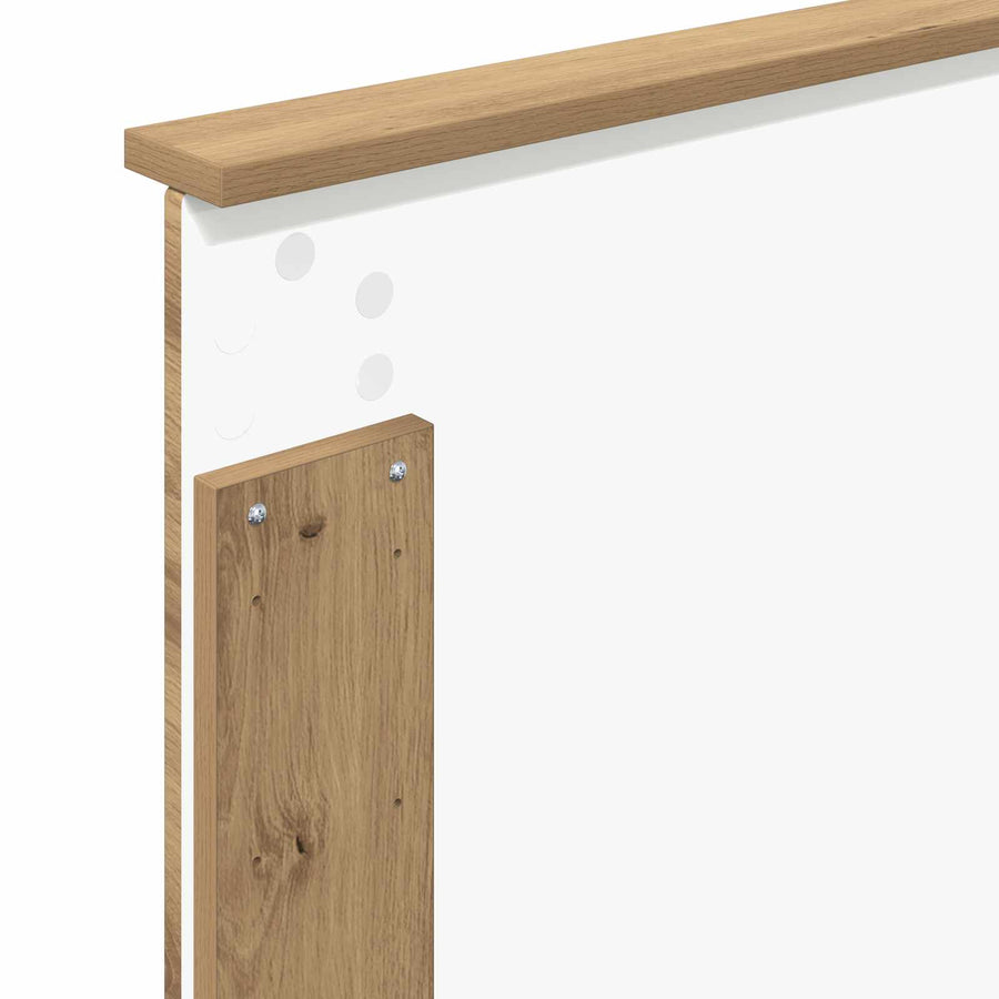 Bedframe met hoofdeinde Artisan Eiken 90 x 200 cm Bewerkt hout