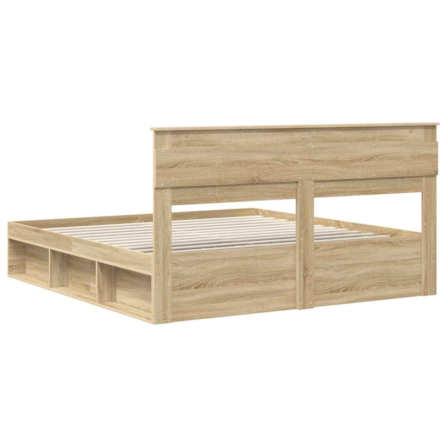 Bedframe met hoofdeinde Sonoma 200 x 200 cm Massief grenenhout