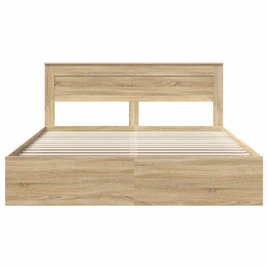 Bedframe met hoofdeinde Sonoma 200 x 200 cm Massief grenenhout