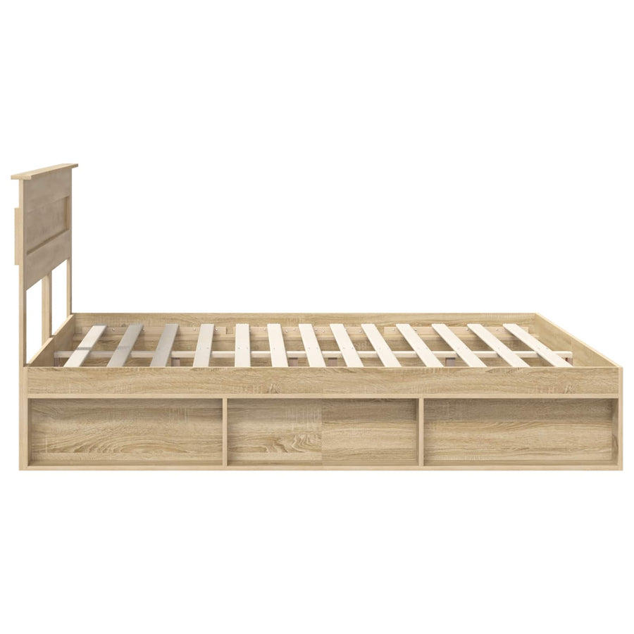 Bedframe met hoofdeinde Sonoma 200 x 200 cm Massief grenenhout