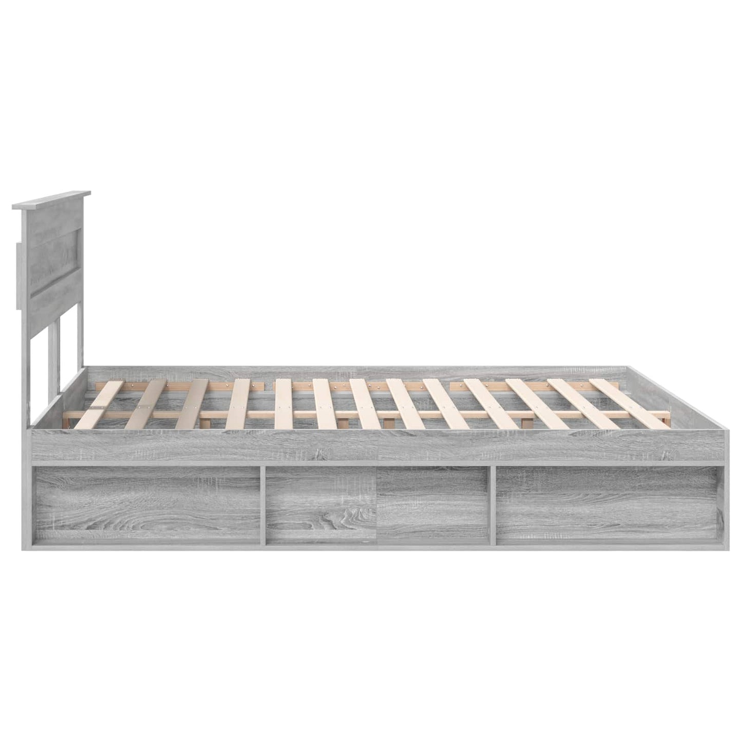 Bedframe Grijs Sonoma 200 x 200 cm Massief grenenhout