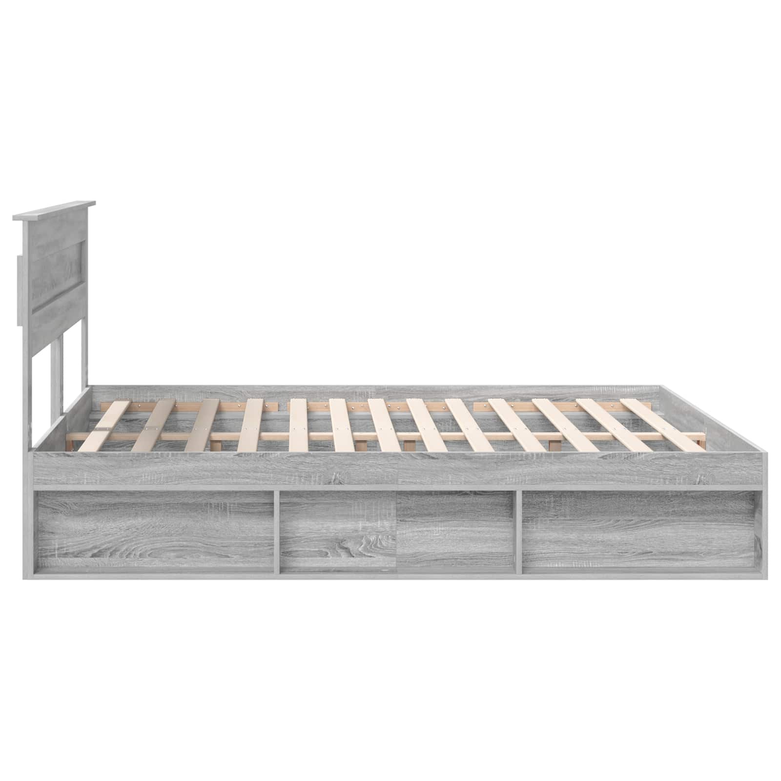 Bedframe Grijs Sonoma 200 x 200 cm Massief grenenhout