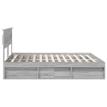 Bedframe Grijs Sonoma 200 x 200 cm Massief grenenhout