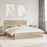 Bedframe 180x200 cm massief grenenhout Sonoma
