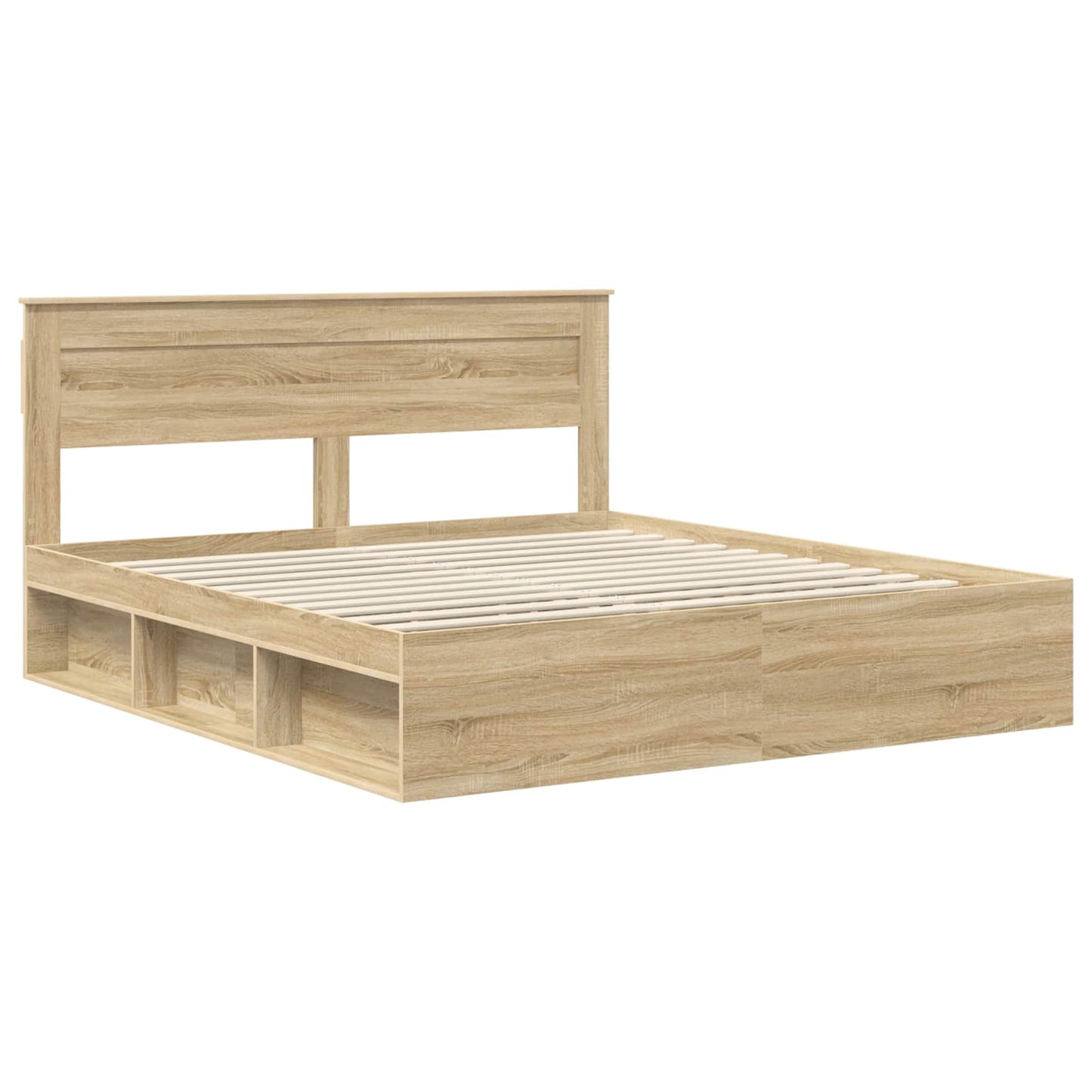 Bedframe met hoofdeinde Sonoma 180 x 200 cm Massief grenenhout