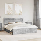 Bedframe 180x200 cm beton massief grenenhout