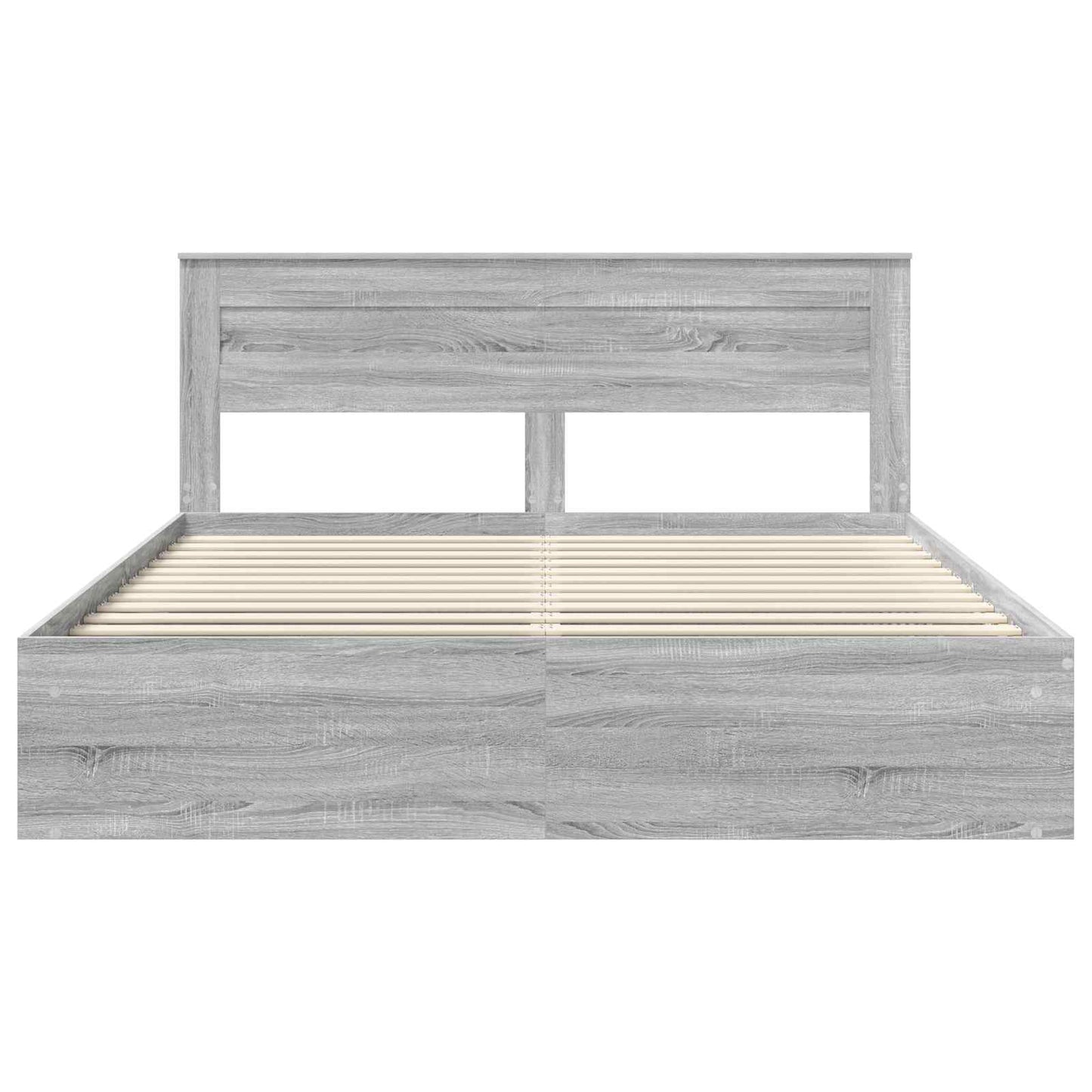 Bedframe Grijs Sonoma 180 x 200 cm Massief grenenhout