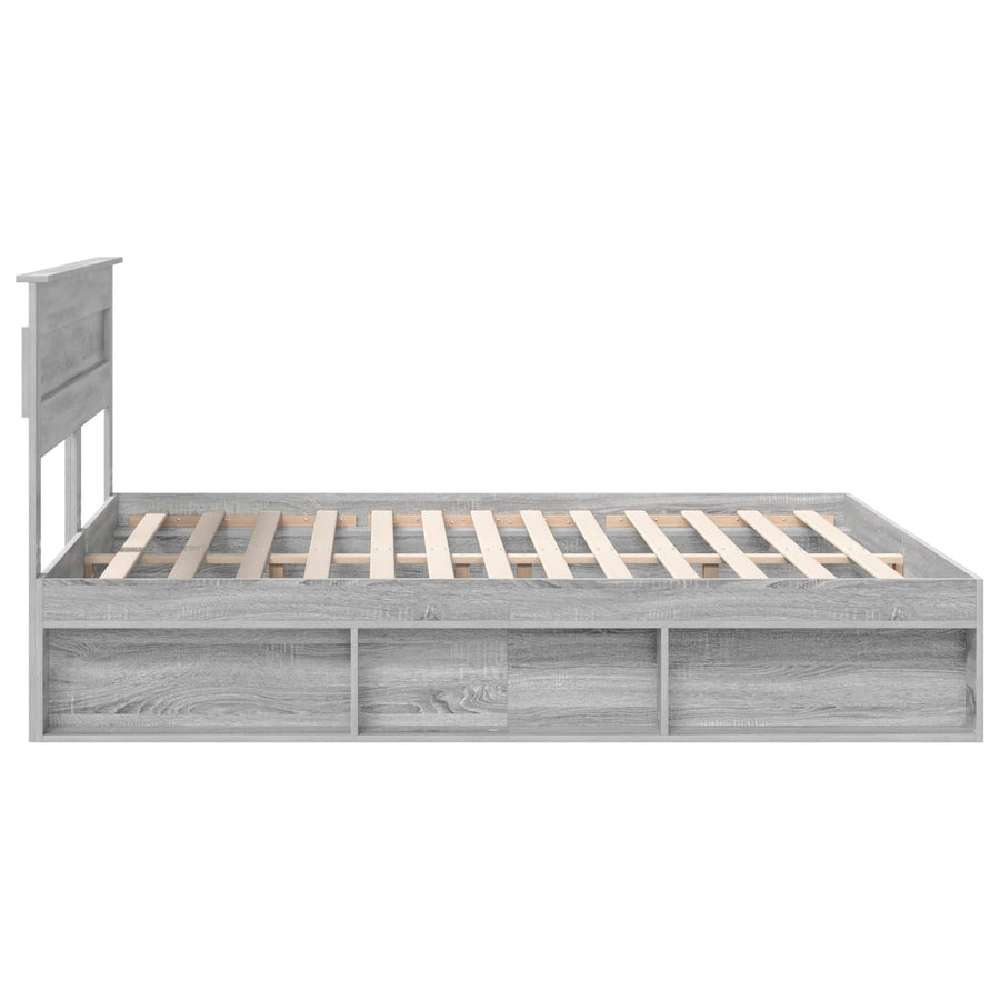 Bedframe Grijs Sonoma 180 x 200 cm Massief grenenhout