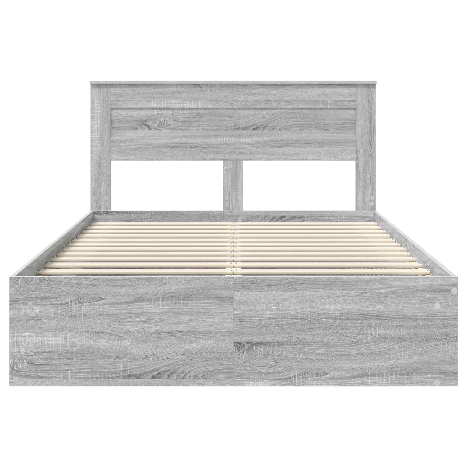 Bedframe Grijs Sonoma 160 x 200 cm Massief grenenhout
