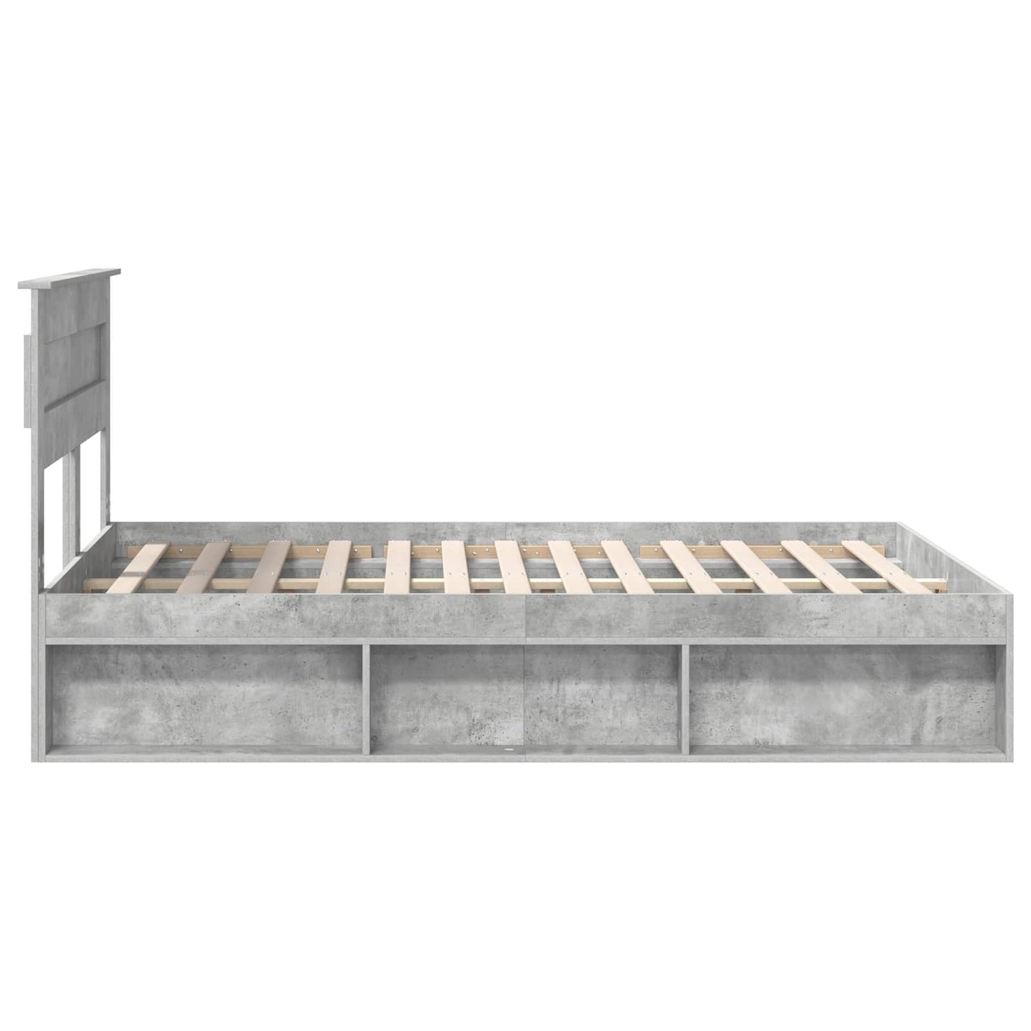 Bedframe Concerte Grijs 150 x 200 cm Massief grenenhout