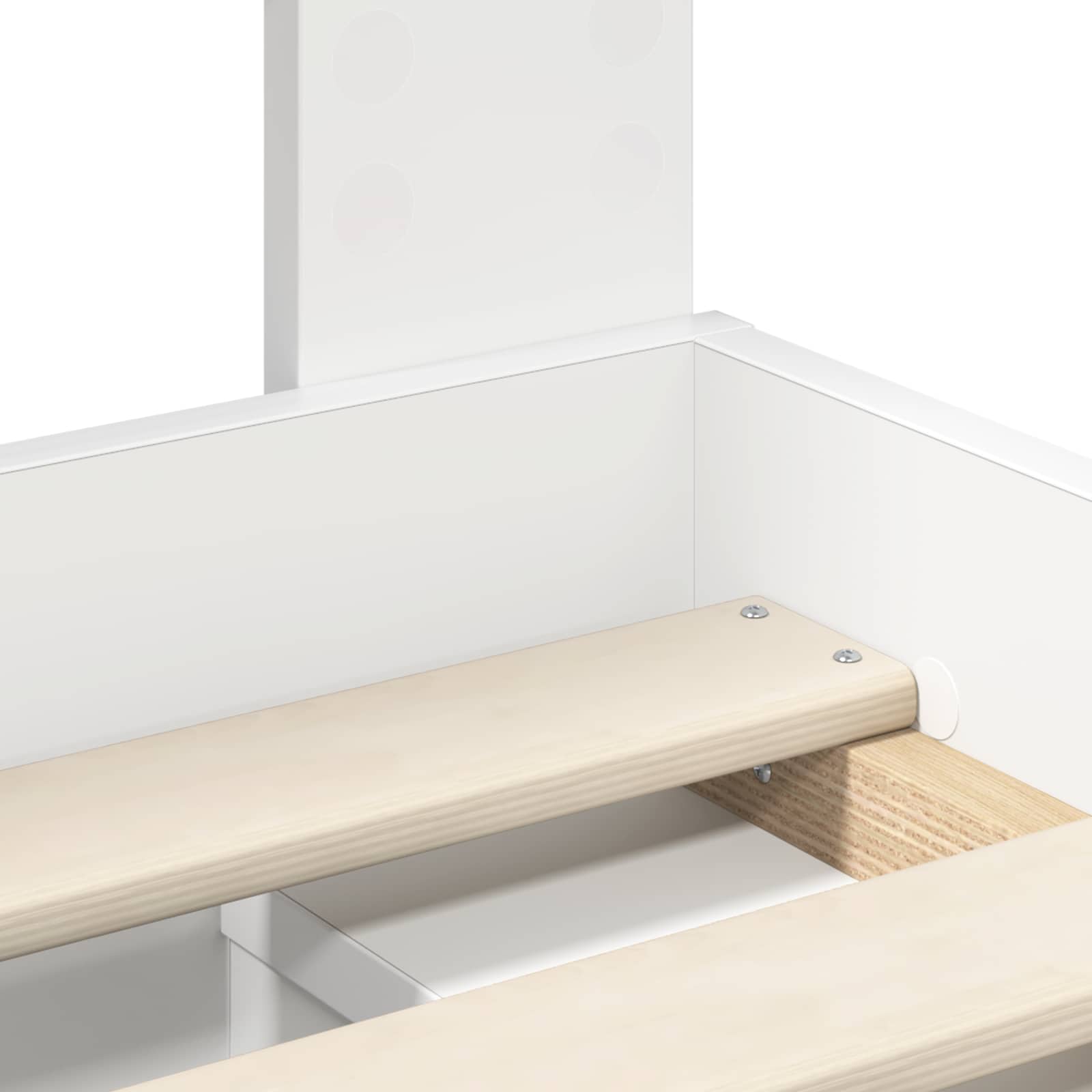 Bedframe met hoofdeinde Wit 140 x 190 cm Massief grenenhout