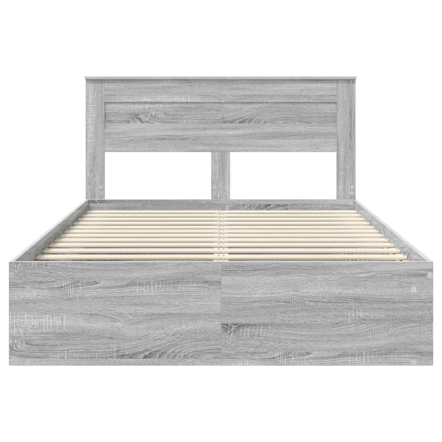 Bedframe Grijs Sonoma 140 x 190 cm Massief grenenhout