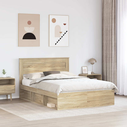Bedframe met hoofdeinde Sonoma 140 x 200 cm Massief grenenhout
