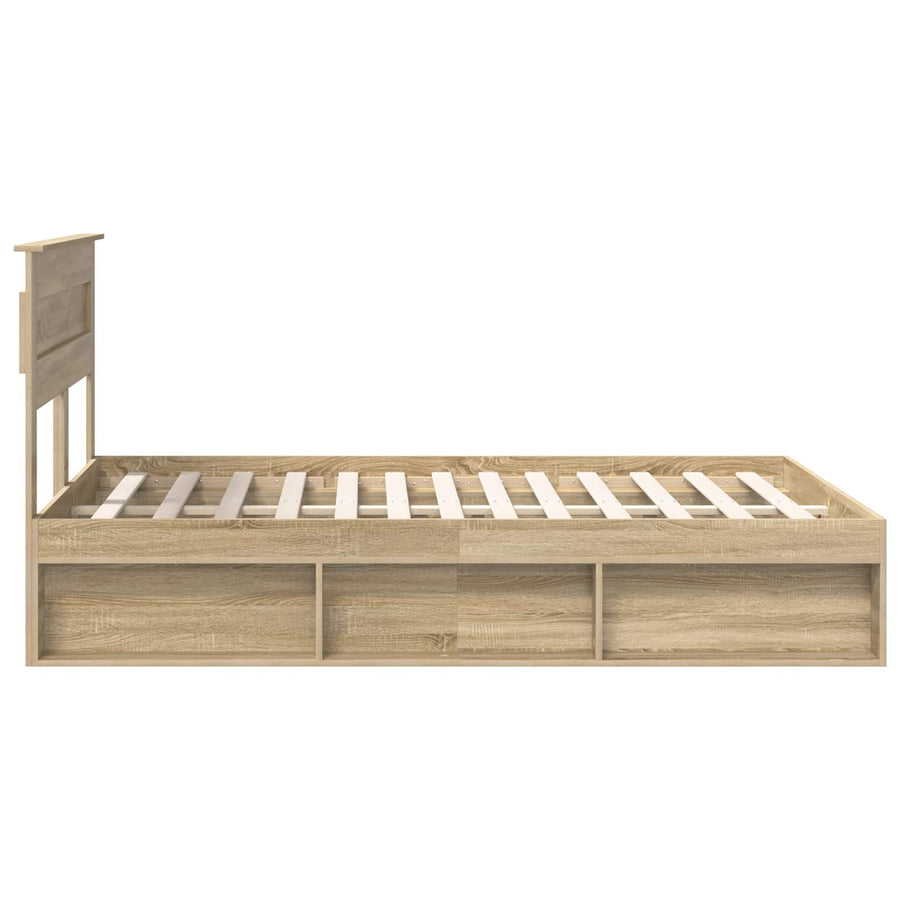 Bedframe met hoofdeinde Sonoma 140 x 200 cm Massief grenenhout