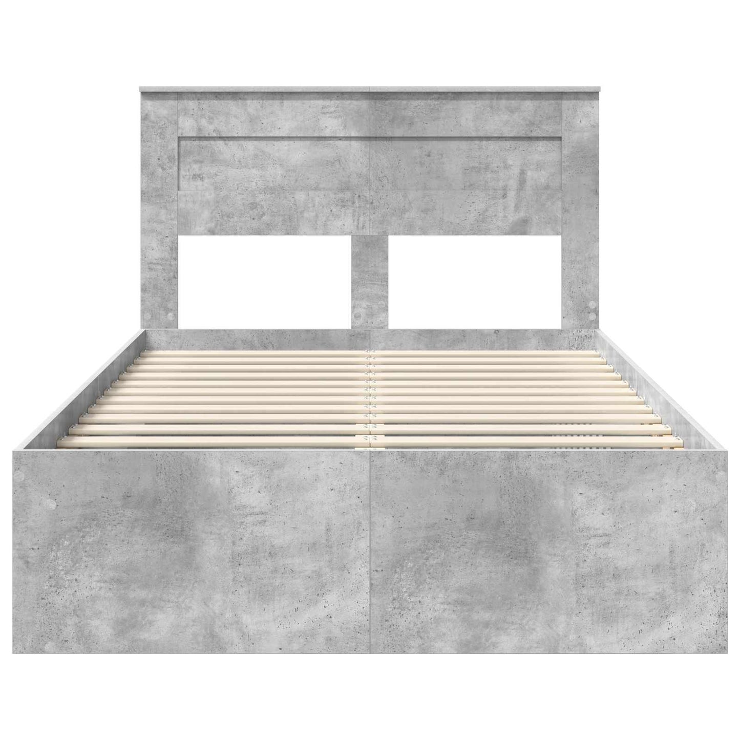 Bedframe Concerte Grijs 135 x 190 cm Massief grenenhout