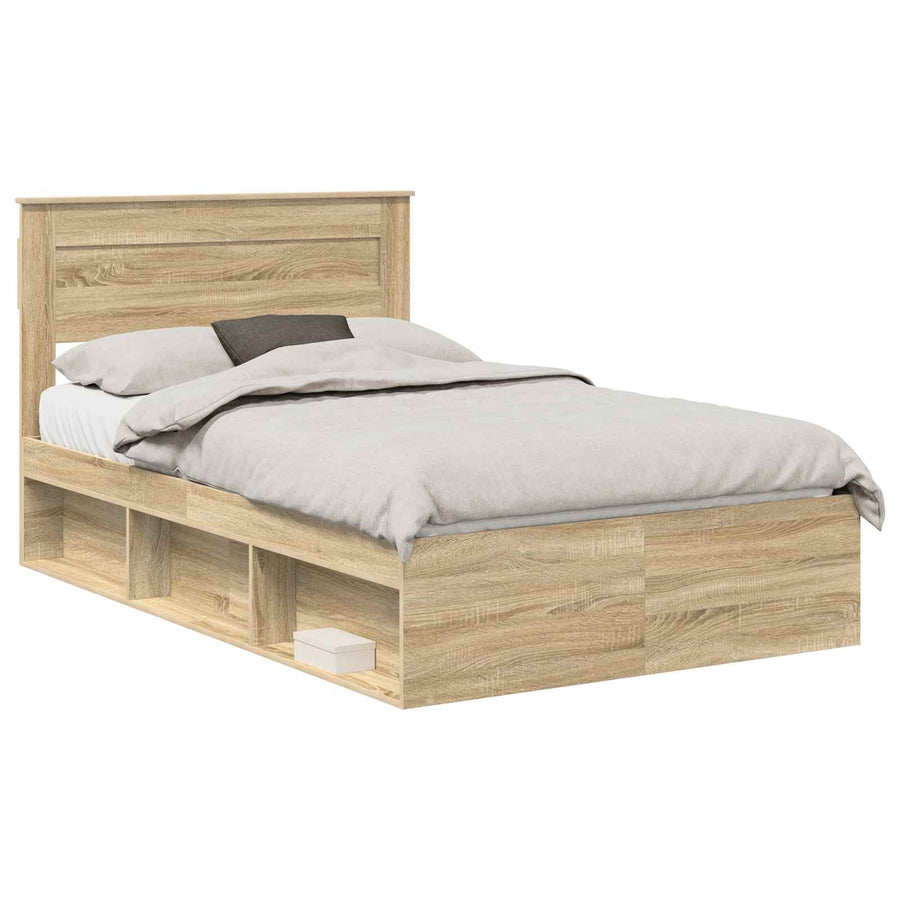 Bedframe met hoofdeinde Sonoma 120 x 200 cm Massief grenenhout