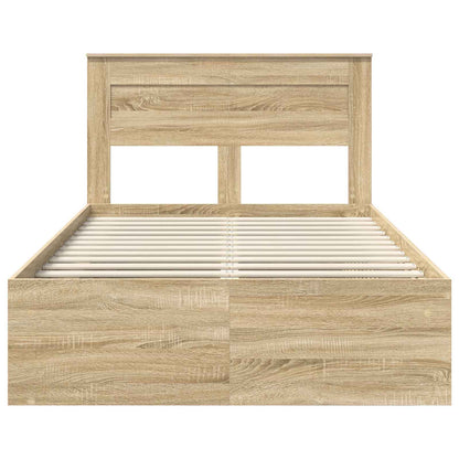 Bedframe met hoofdeinde Sonoma 120 x 200 cm Massief grenenhout