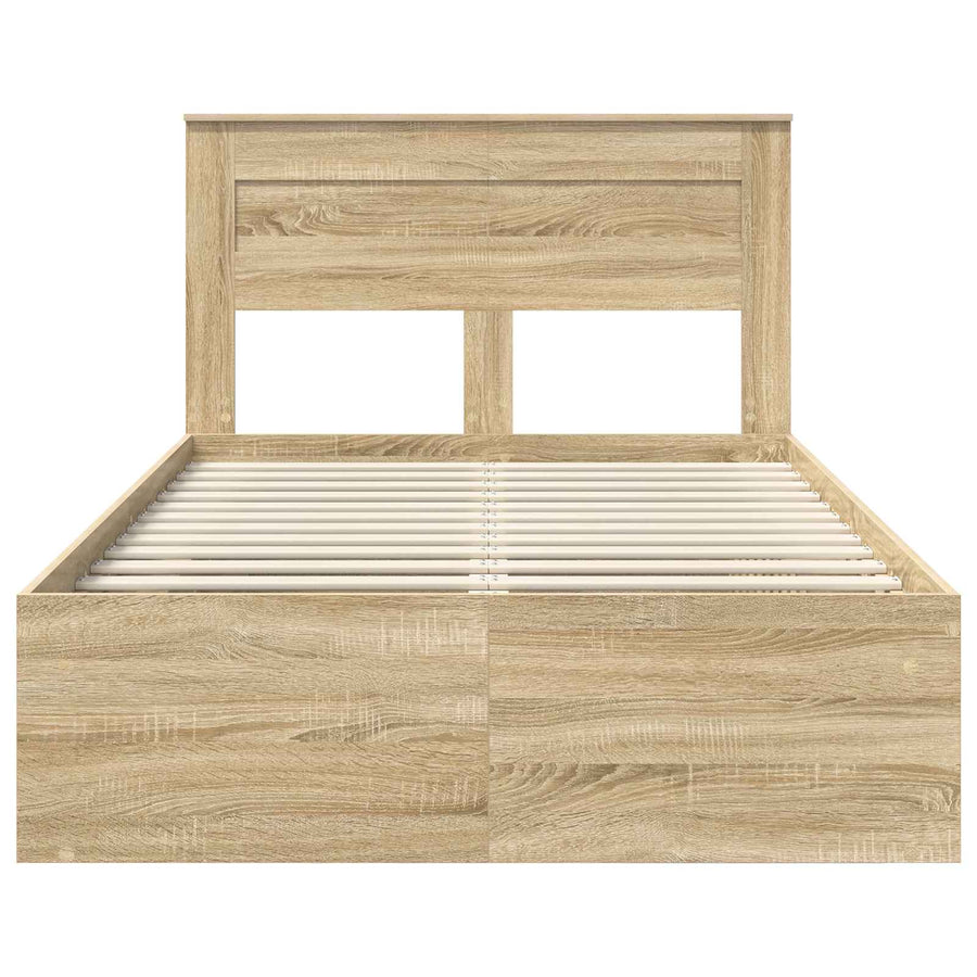 Bedframe met hoofdeinde Sonoma 120 x 200 cm Massief grenenhout