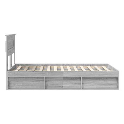 Bedframe Grijs Sonoma 120 x 200 cm Massief grenenhout