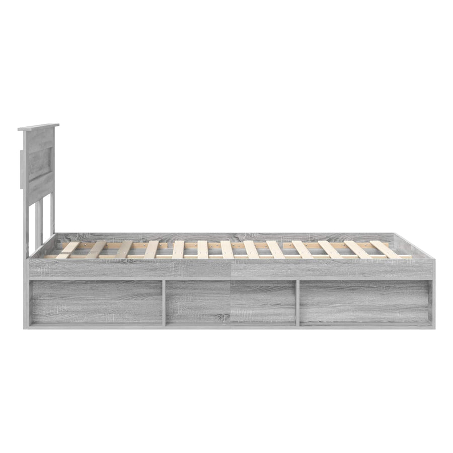 Bedframe Grijs Sonoma 120 x 200 cm Massief grenenhout