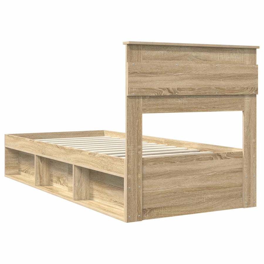 Bedframe met hoofdeinde Sonoma 100 x 200 cm Massief grenenhout