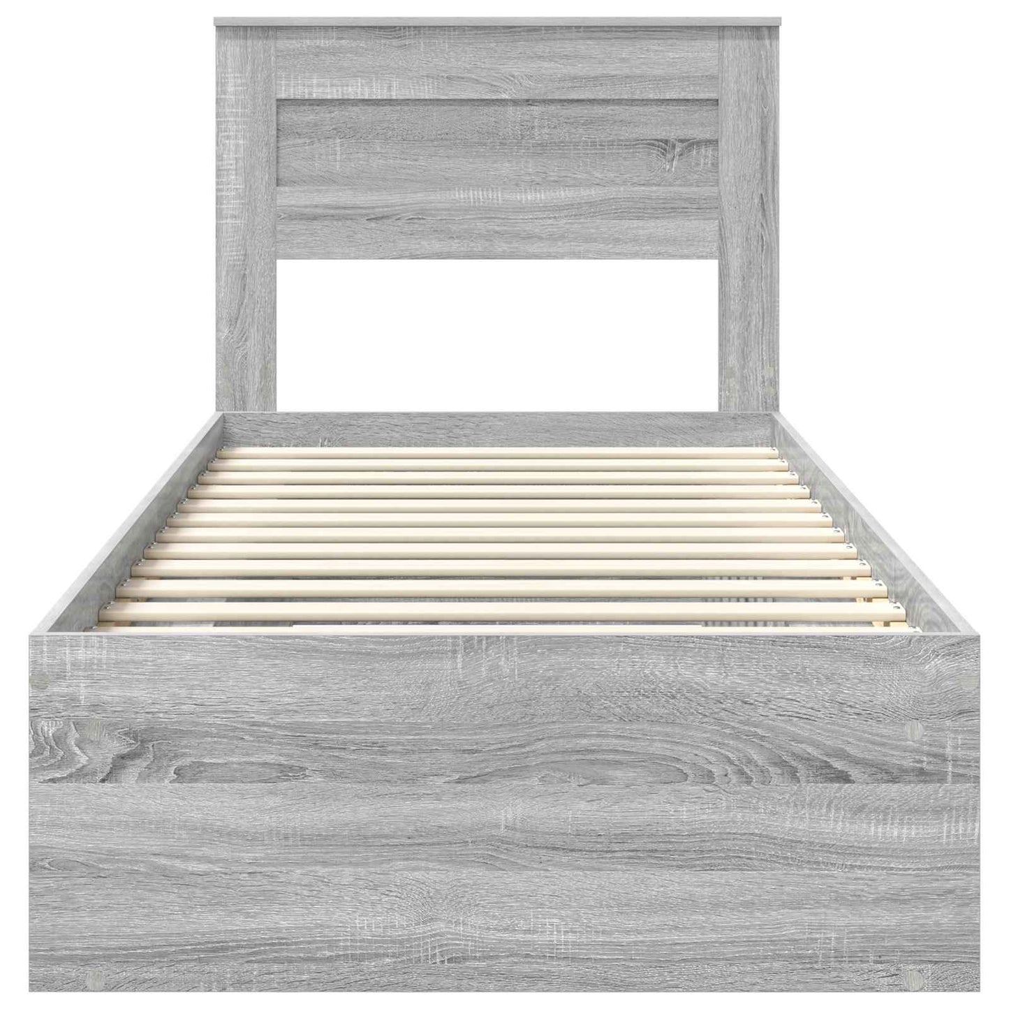 Bedframe Grijs Sonoma 100 x 200 cm Massief grenenhout