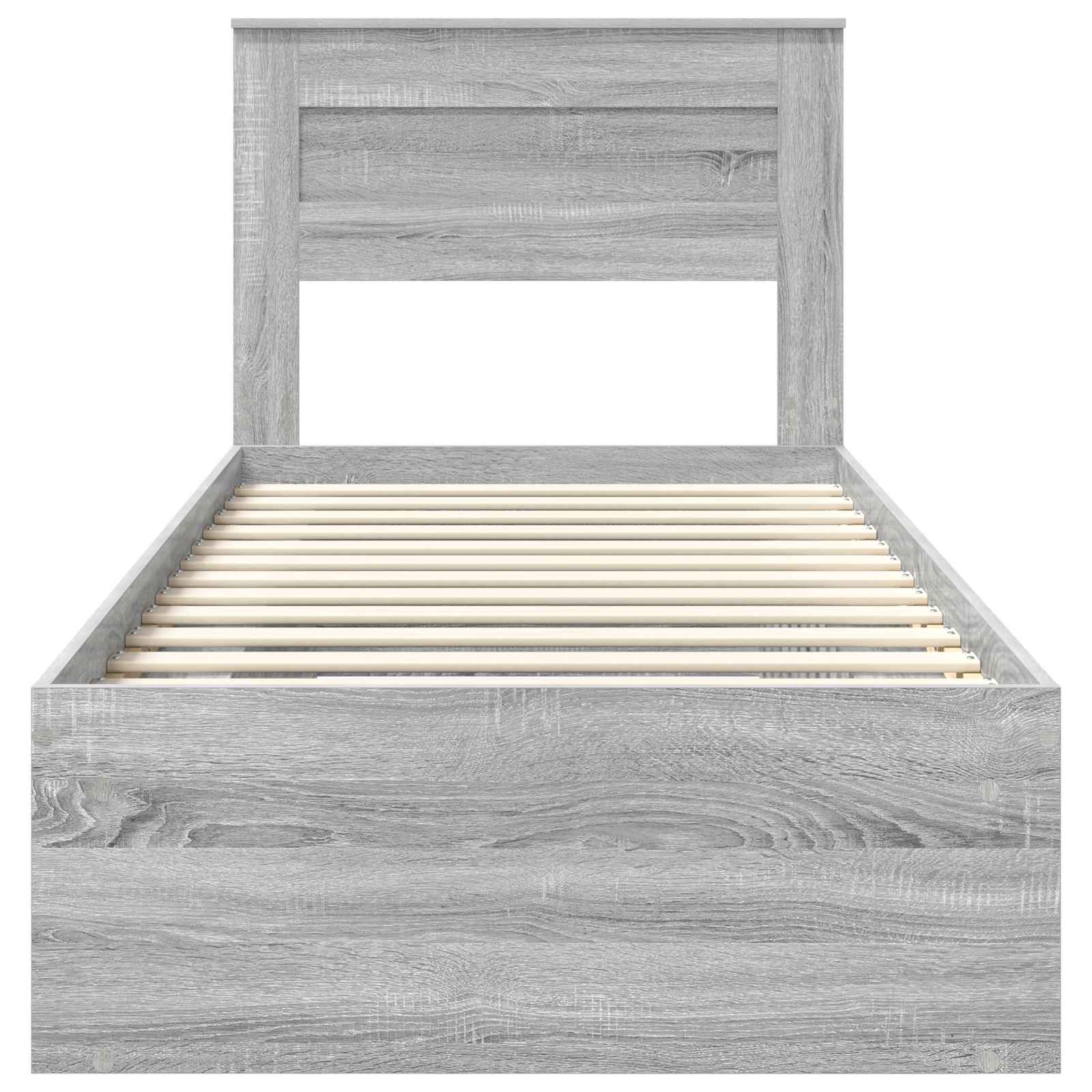 Bedframe Grijs Sonoma 100 x 200 cm Massief grenenhout