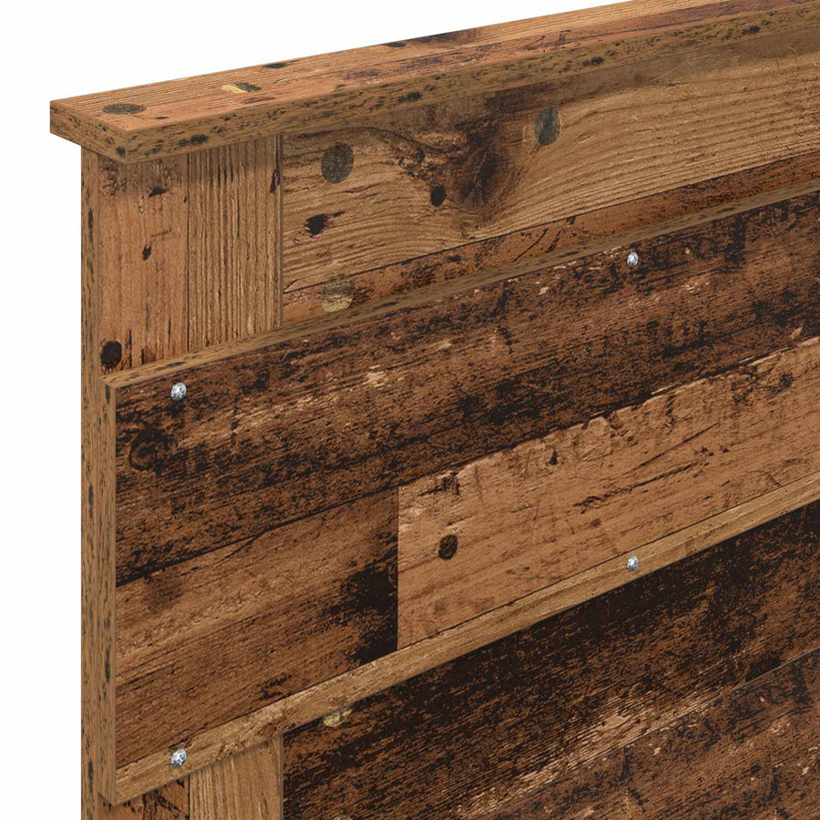Bedframe met hoofdeinde Oudhout 100 x 200 cm Massief grenenhout