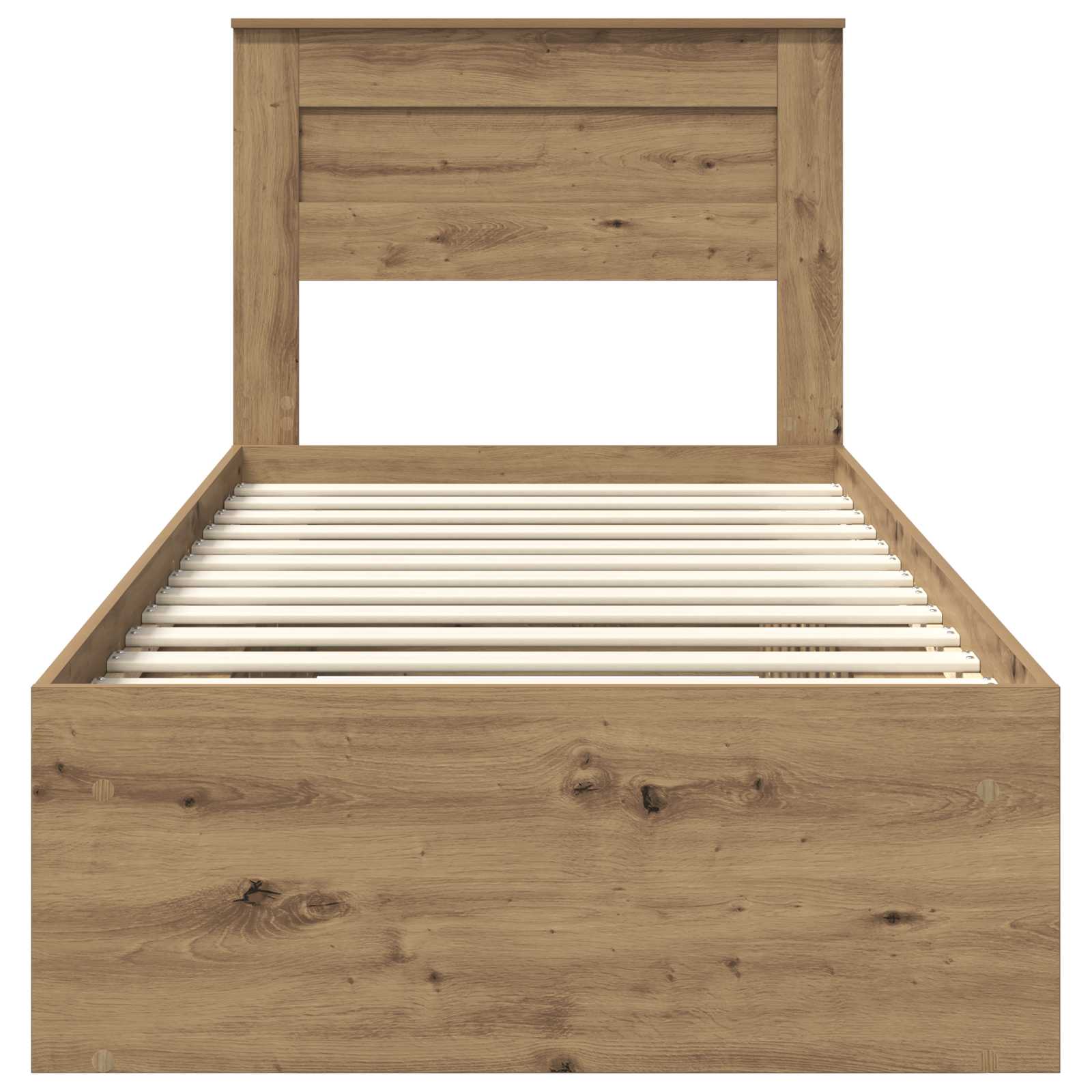 Bedframe Ambachtelijk eiken 100 x 200 cm Massief grenenhout