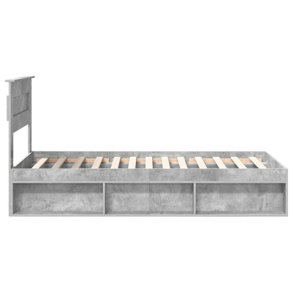 Bedframe met lade Concerte Grijs 90 x 190 cm Massief grenenhout