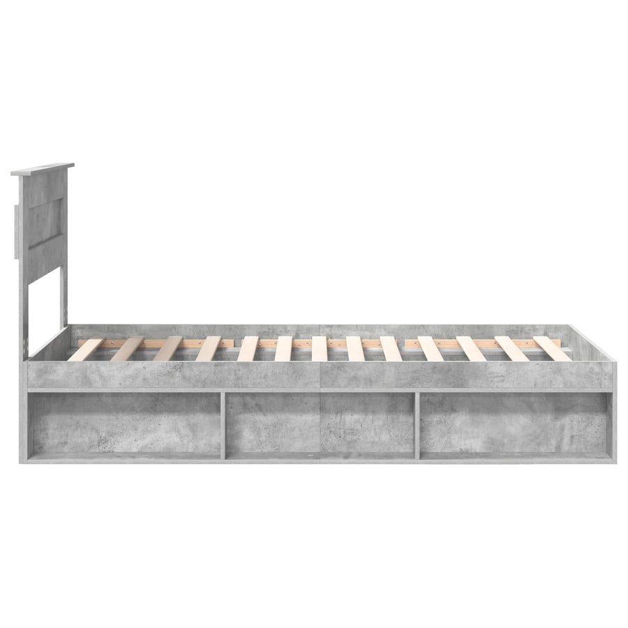 Bedframe met lade Concerte Grijs 90 x 190 cm Massief grenenhout