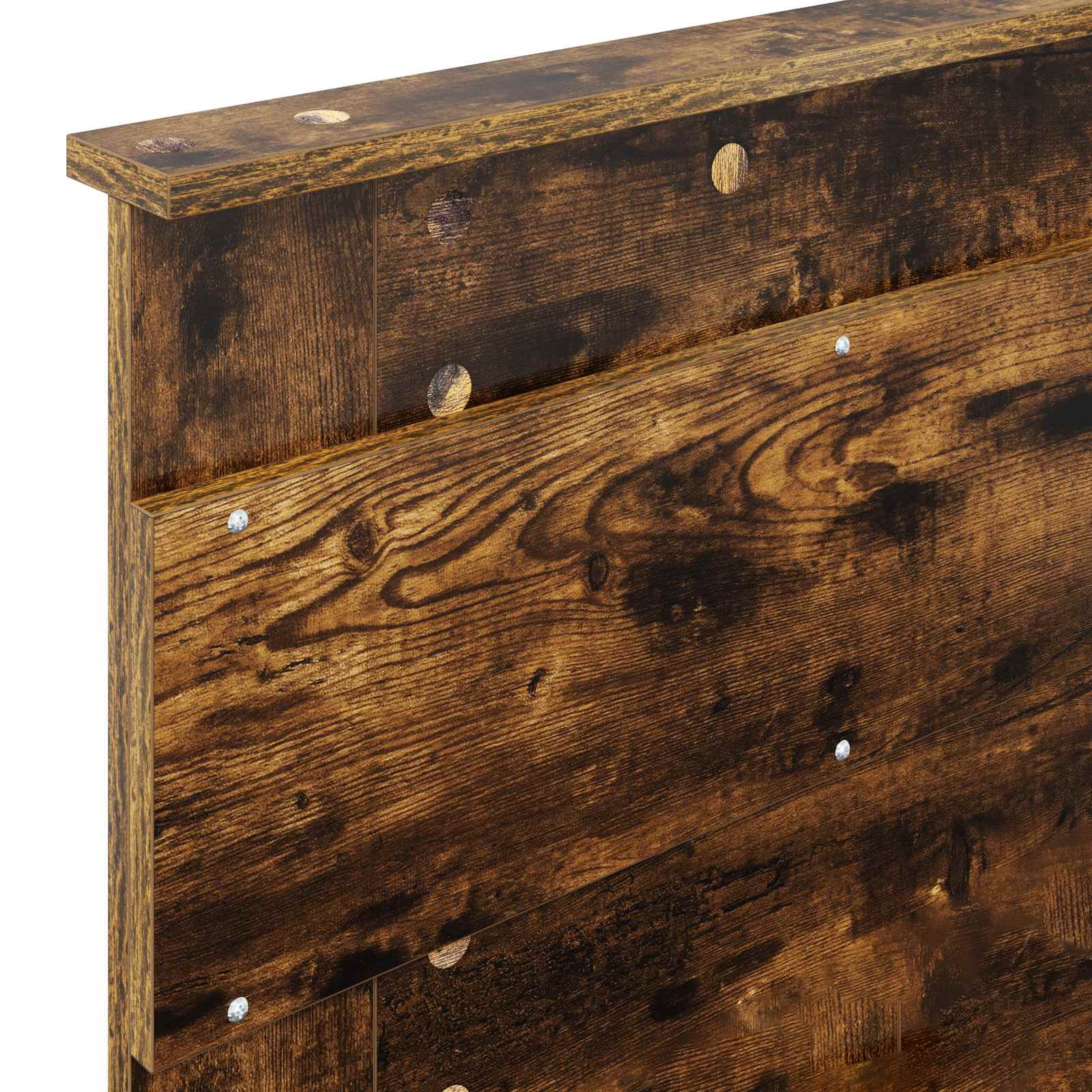 Bedframe Met Lade Massief Grenenhout Gerookt Eiken 90 x 200 cm