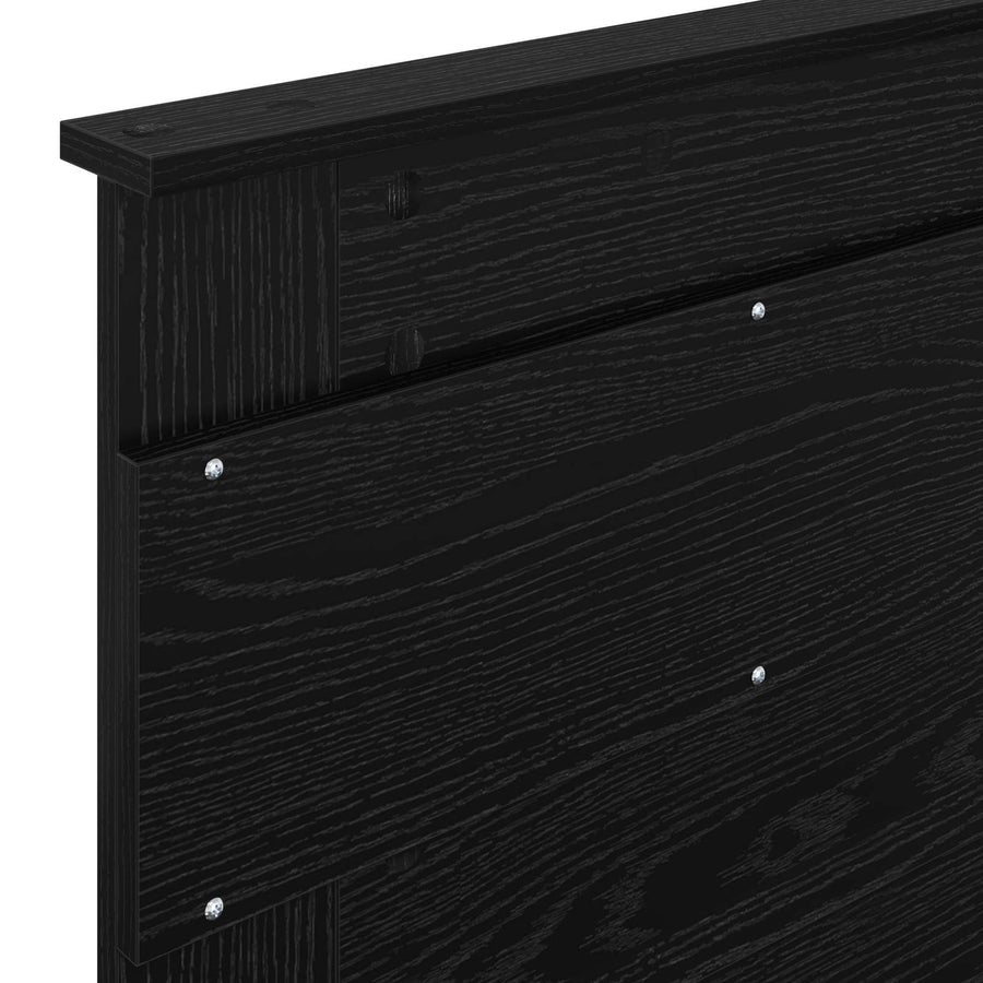 Bedframe met matras Zwart 75 x 190 cm Massief grenenhout