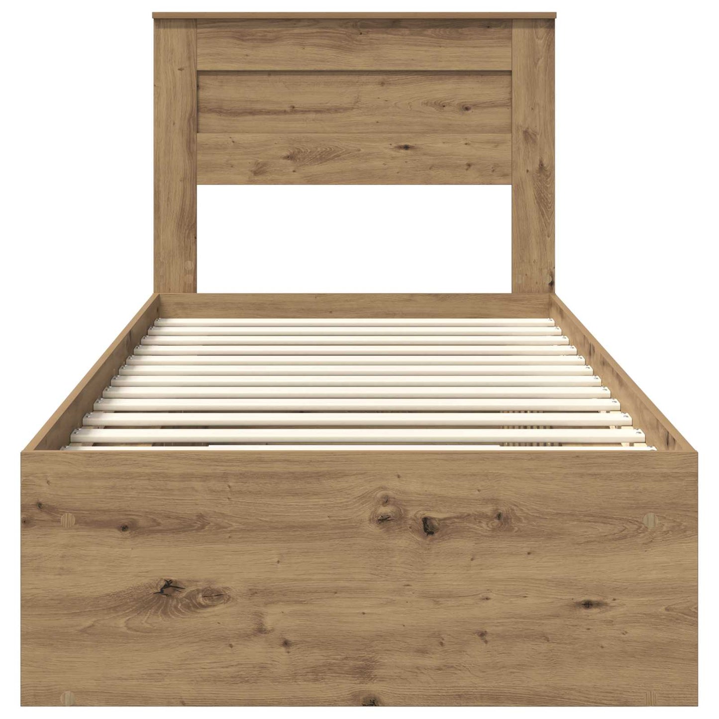 Bedframe Ambachtelijk eiken 75 x 190 cm Massief grenenhout