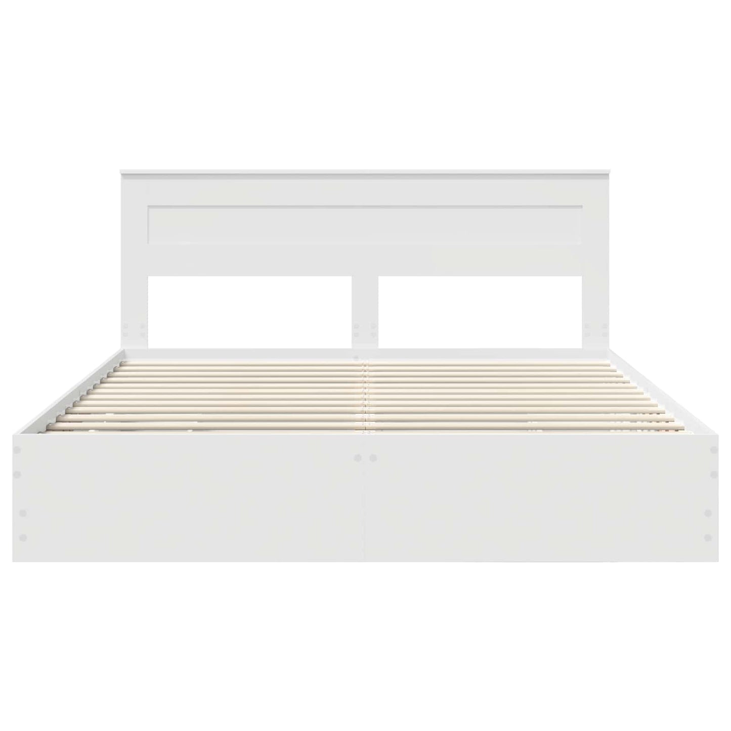 Bedframe met lade met opslag Wit 200 x 200 cm Ingenieurshout