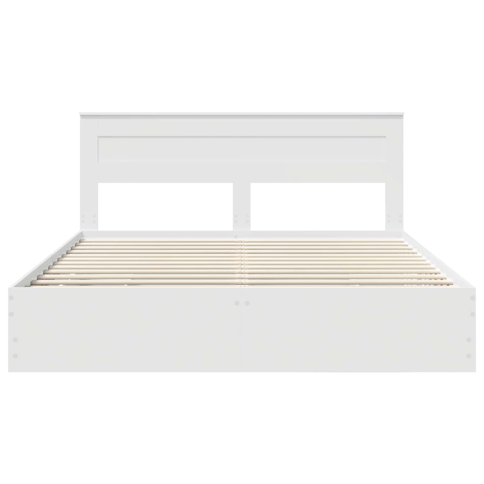 Bedframe met lade met opslag Wit 200 x 200 cm Ingenieurshout