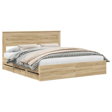 Bedframe met lade Sonoma Eiken 200 x 200 cm Ingenieurshout