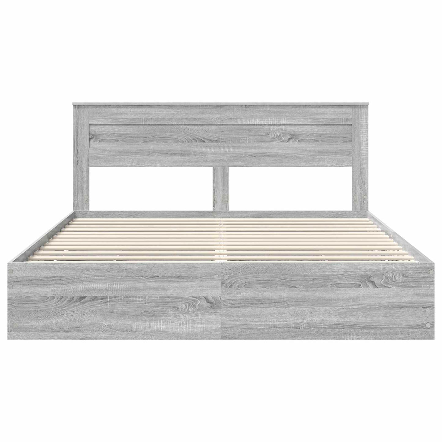 Bedframe met lade Grijs Sonoma 200 x 200 cm Ingenieurshout