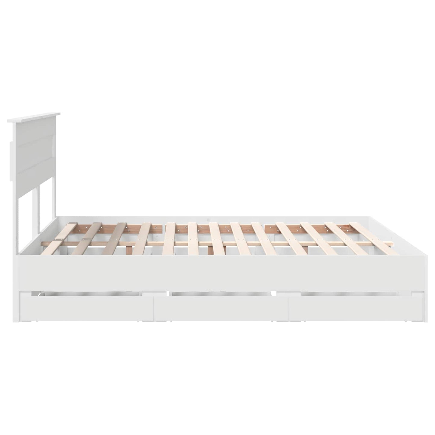 Bedframe met lade met opslag Wit 180 x 200 cm Ingenieurshout