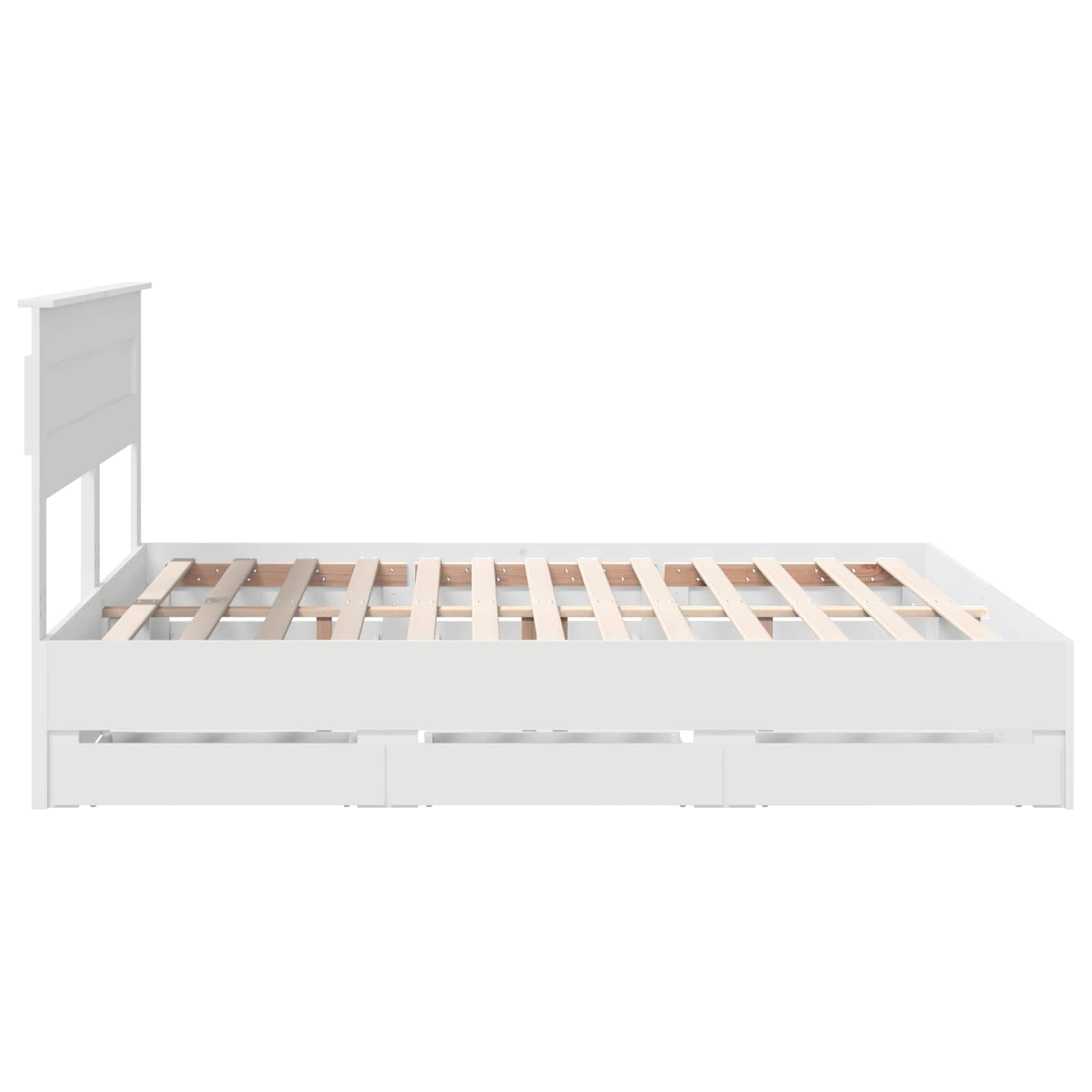 Bedframe met lade met opslag Wit 180 x 200 cm Ingenieurshout