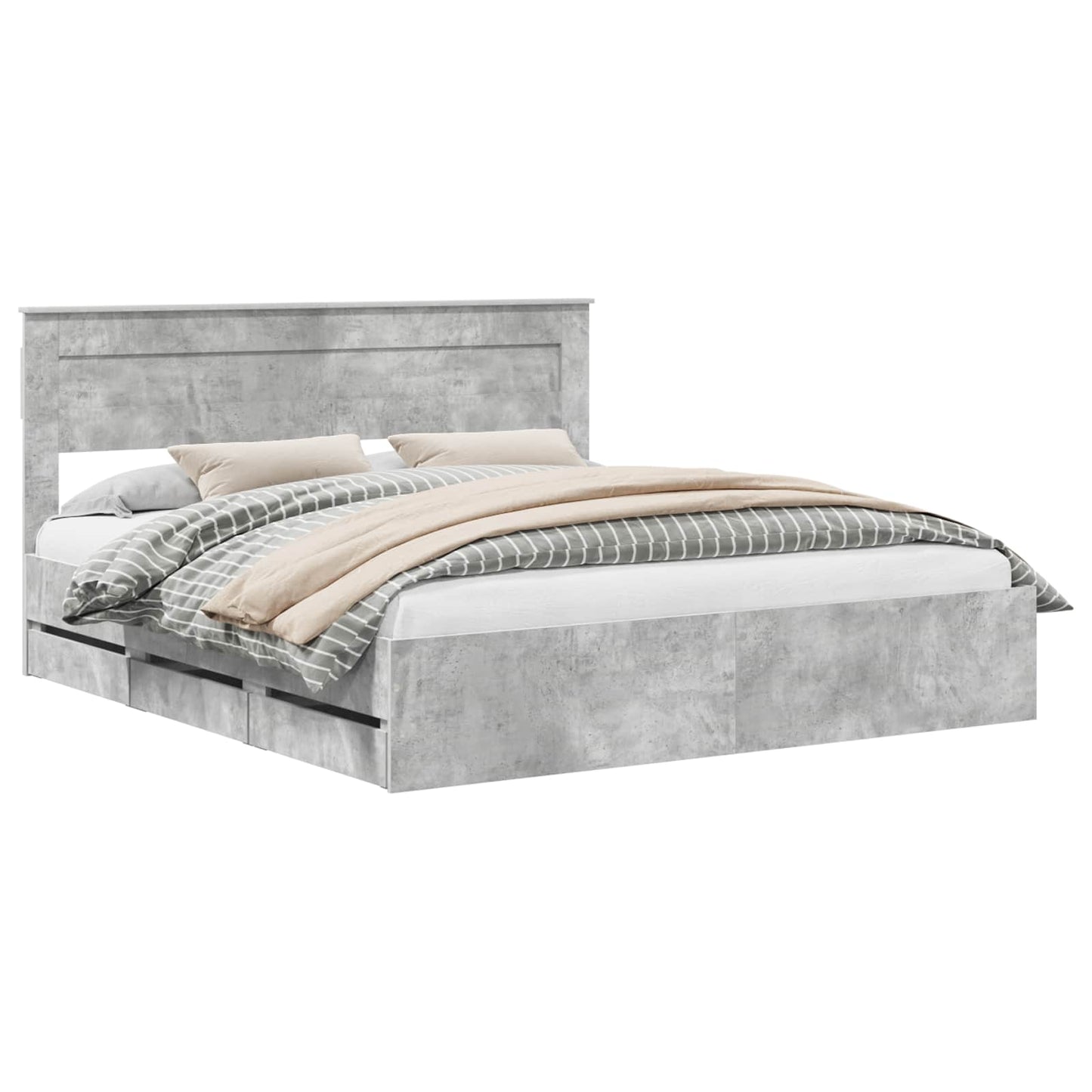 Bedframe met lade Beton Grijs 180 x 200 cm Ingenieurshout