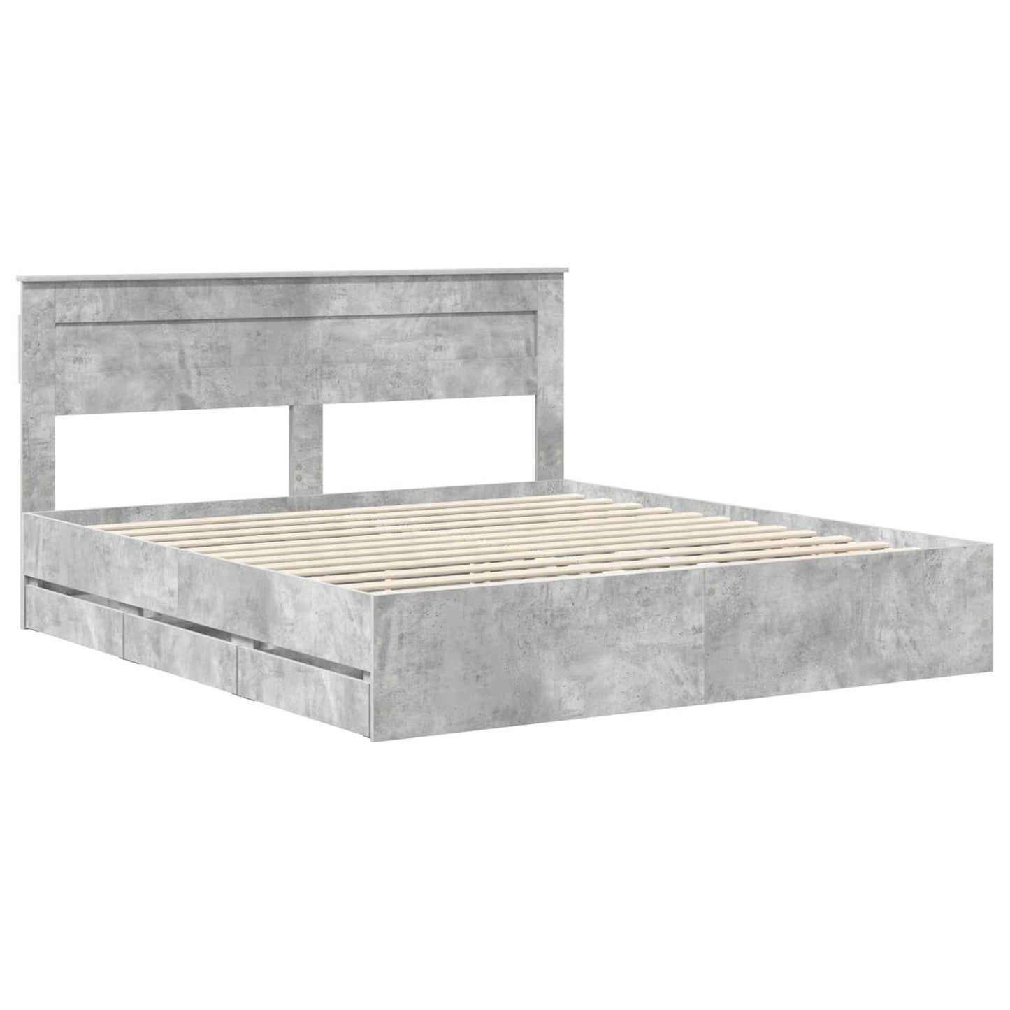 Bedframe met lade Beton Grijs 180 x 200 cm Ingenieurshout
