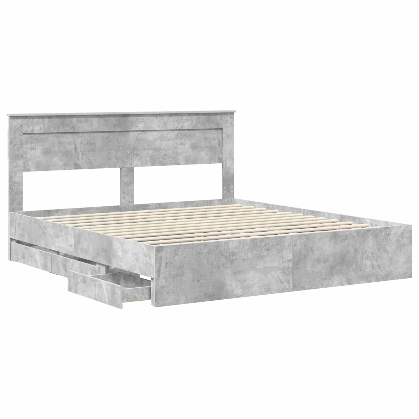 Bedframe met lade Beton Grijs 180 x 200 cm Ingenieurshout
