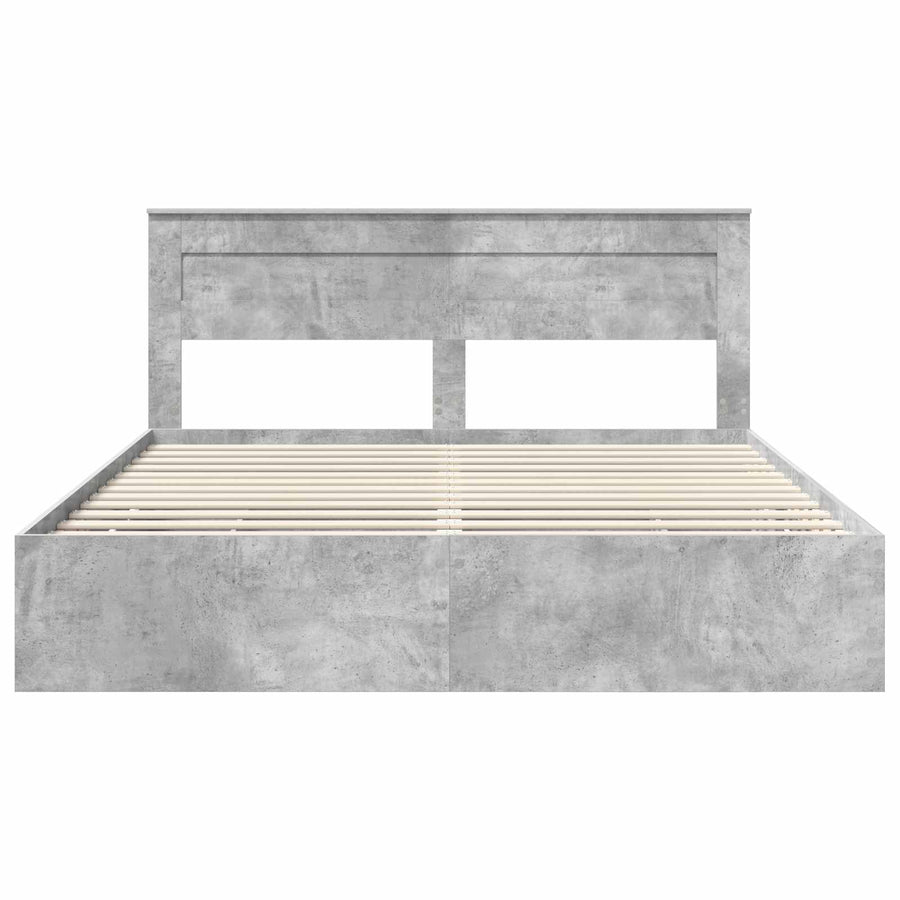 Bedframe met lade Beton Grijs 180 x 200 cm Ingenieurshout