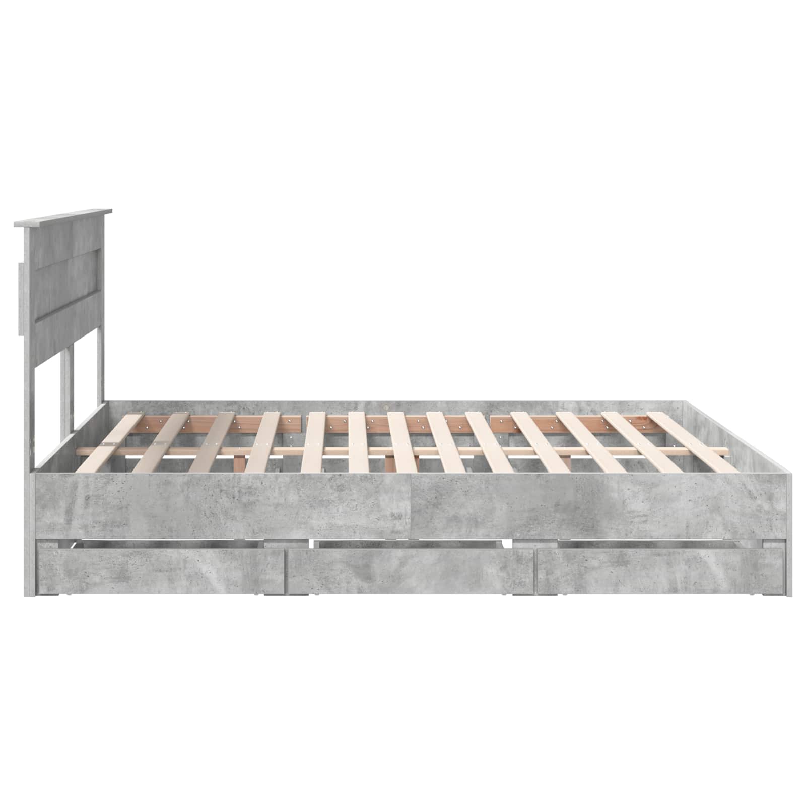 Bedframe met lade Beton Grijs 180 x 200 cm Ingenieurshout